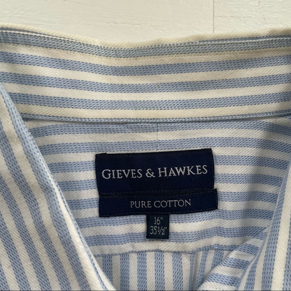 Gieves & Hawkes Savile Row London dress shirt Size 16” x 35.5” 100% cotton - Picture 3 of 4